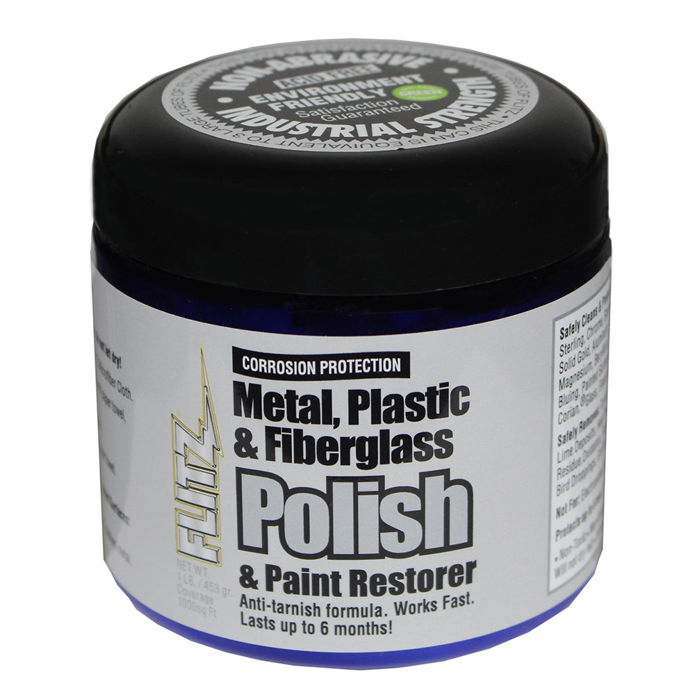 Flitz Metal, Plastic  Fiberglass Polish Paste - 1.0lb [CA 03516-6] | Cleaning by Flitz 