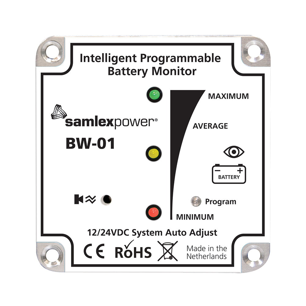 Samlex Battery Monitor - 12V or 24V - Programmable [BW-01] | Meters & Monitoring by Samlex America 