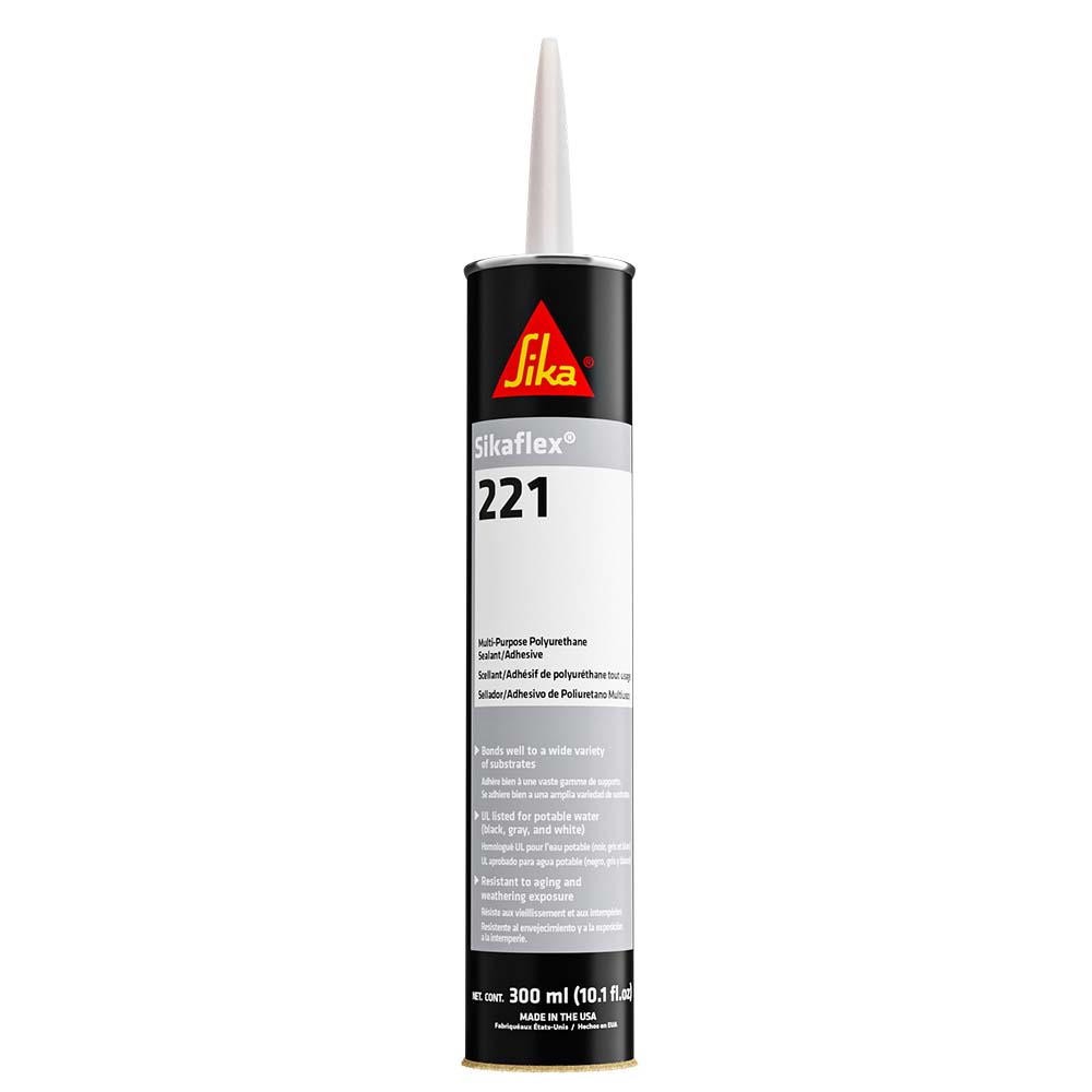 Sika Sikaflex 221 Multi-Purpose Polyurethane Sealant/Adhesive - 10.3oz(300ml) Cartridge - Black [90893] | Adhesive/Sealants by Sika 