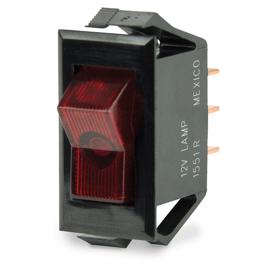 BEP Illuminated SPST Rocker Switch - Red LED - 12V - OFF/ON [1001705] | Switches & Accessories by BEP Marine 