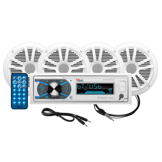 Boss Audio MCK632WB.64 Marine Stereo  2 Pairs of 6.5" Speaker Kit - White [MCK632WB.64] | Stereos by Boss Audio 