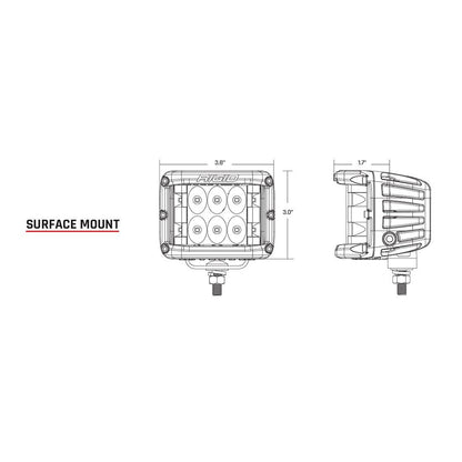 RIGID Industries D-SS Series PRO Spot LED Surface Mount - Pair - White [862213] | Flood/Spreader Lights by RIGID Industries 