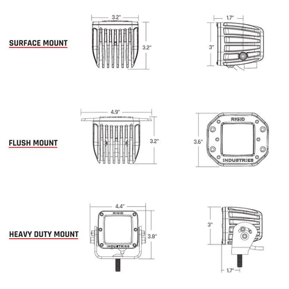 RIGID Industries D-Series PRO Specter-Diffused LED - Pair - Black [502513] | Flood/Spreader Lights by RIGID Industries 