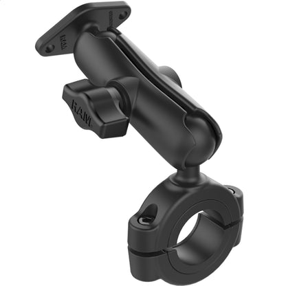 RAM Mount Torque 1-1/8" - 1-1/2" Diameter Handlebar/Rail Base w/1" Ball, Medium Arm  Diamond Ball Plate