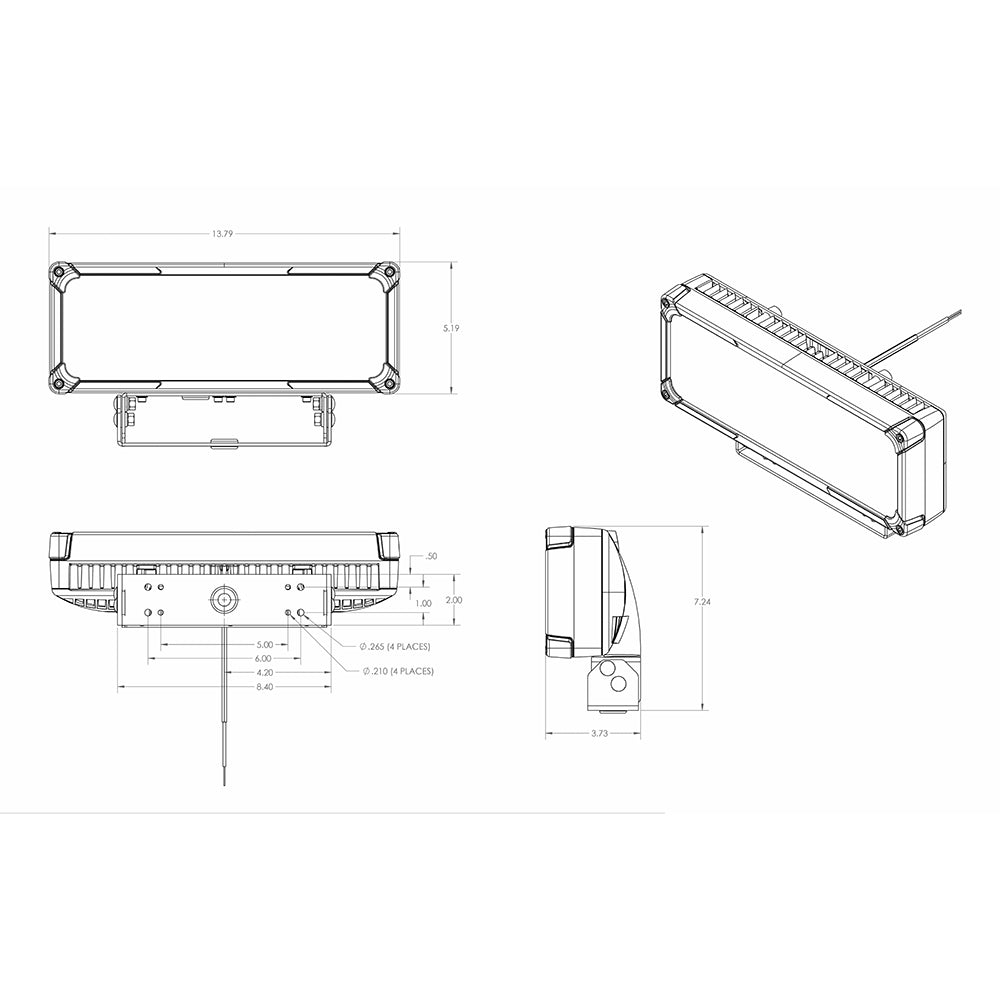 Lumitec Maxillume tr150 LED Spot Light - Trunnion Mount [101416]