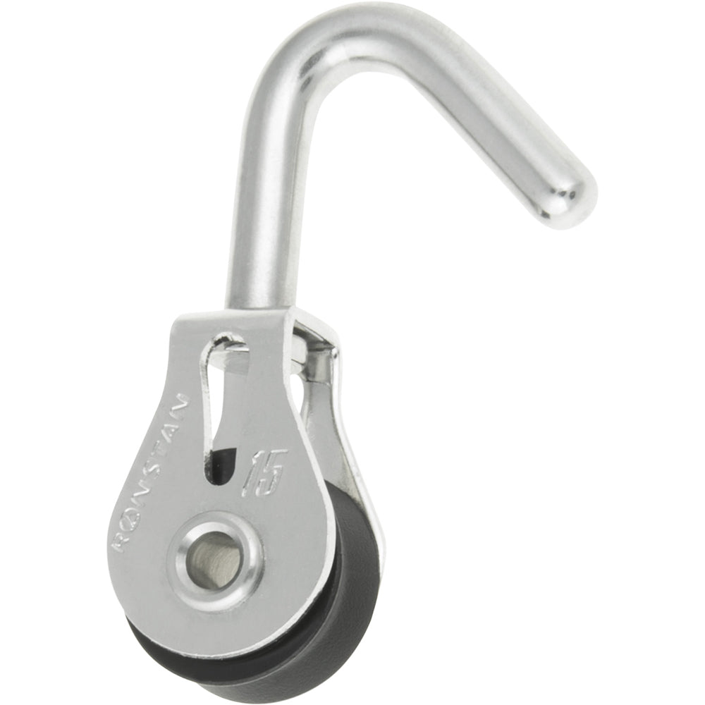 Ronstan Series 15 Ball Bearing Utility Block - Single, Swivel Hook Head