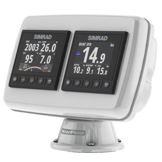 NavPod PP4503 PowerPod Pre-Cut f/2-Simrad IS42/BG Triton2/AP44 Square Hole Instruments