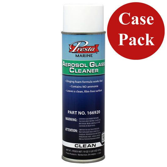 Presta Marine Ammonia Free Aerosol Glass Cleaner - 19oz - *Case of 12*