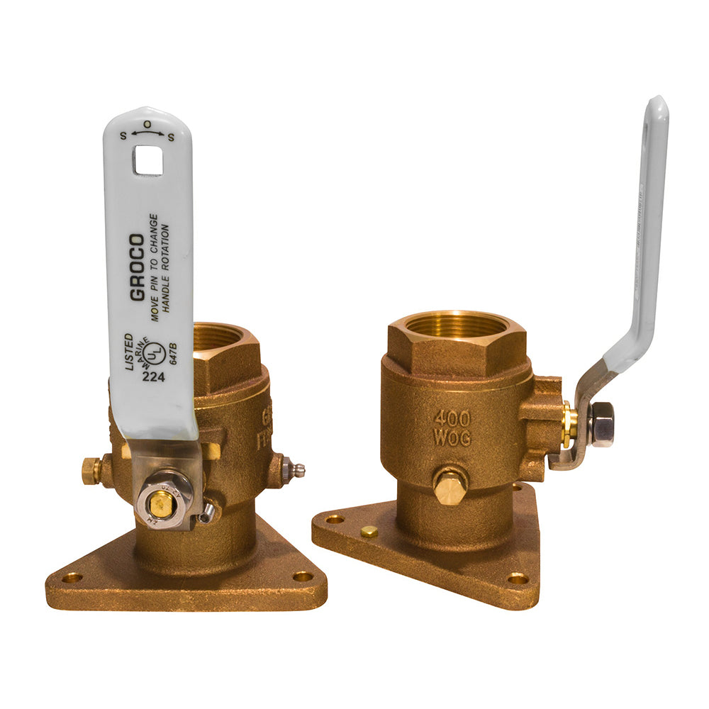 GROCO 1" Bronze Tri-Flanged Ball Valve/Seacock [FBV-1000]