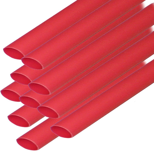 Ancor Heat Shrink Tubing 3/16" x 12" - Red - 10 Pieces