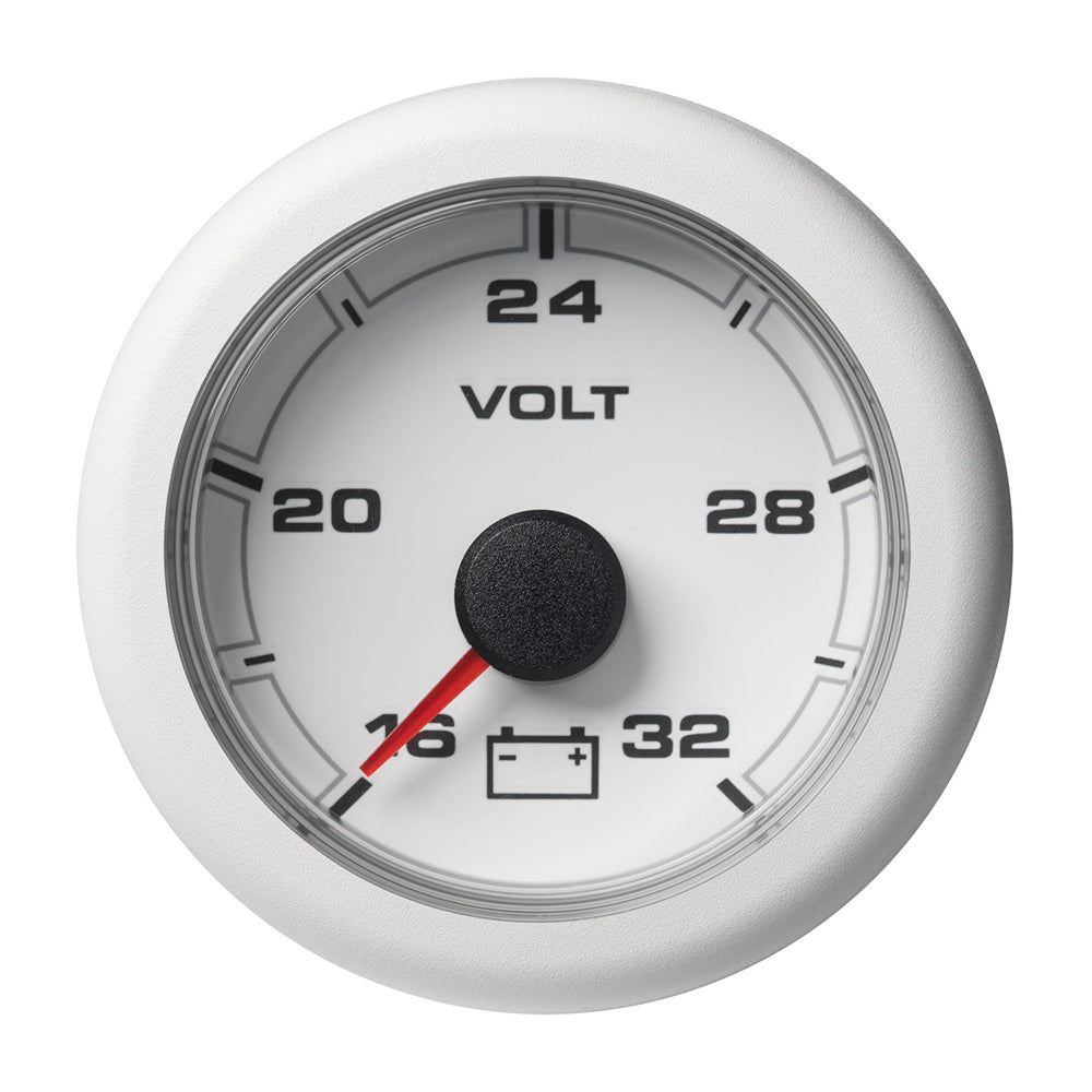 Veratron 52MM (2-1/16") OceanLink Battery Voltage Gauge - 16 to 32V - White Dial  Bezel [A2C1066130001]