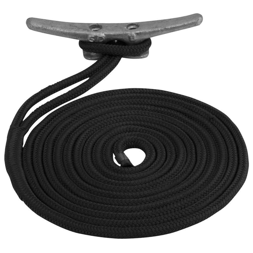 Sea-Dog Double Braided Nylon Dock Line - 3/4" x 35 - Black [302119035BK-1]