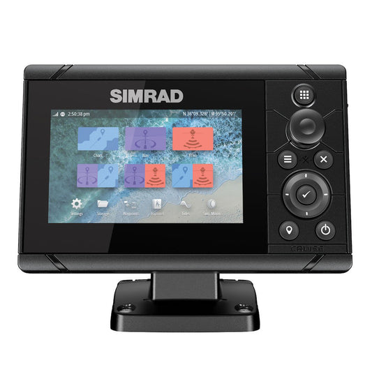 Simrad Cruise 5 US Coastal w/83/200 Transom Mount Transducer [000-14995-001] | GPS - Fishfinder Combos by Simrad 