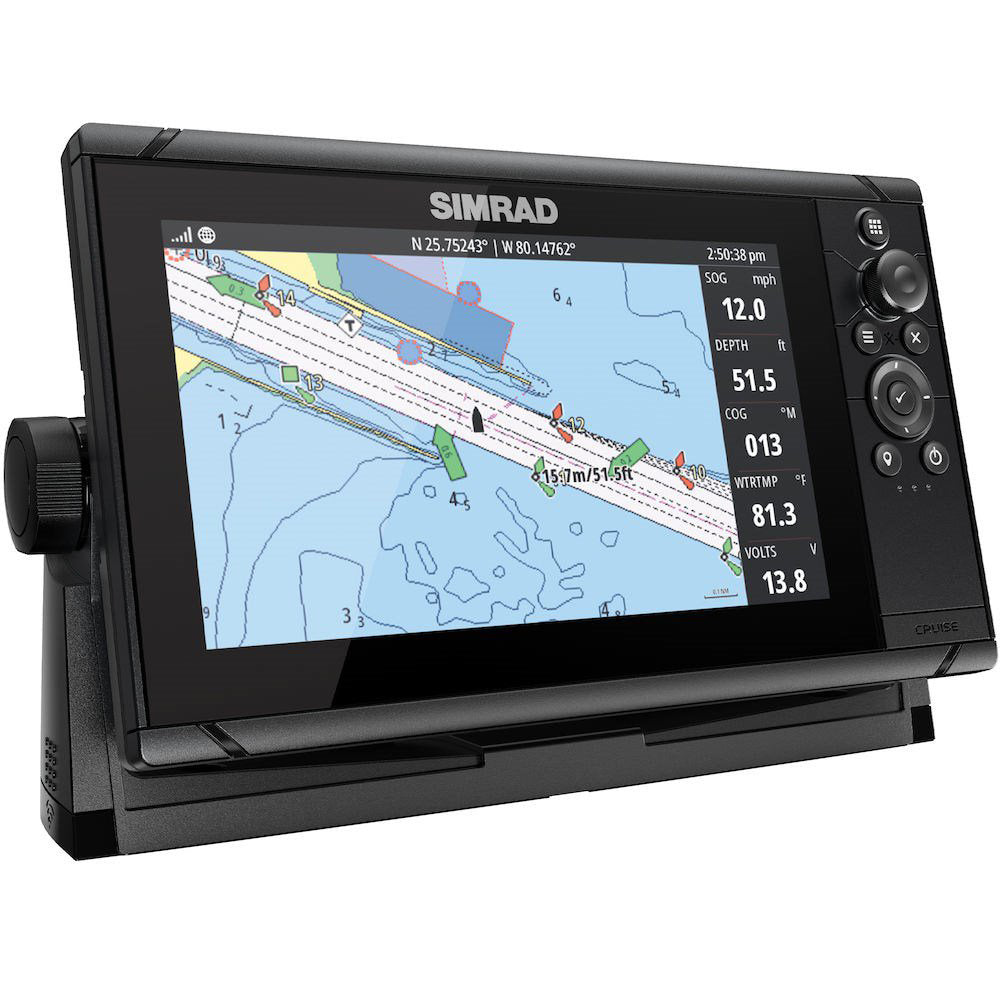 Simrad Cruise 9 US Coastal w/83/200 Transom Mount Transducer [000-14997-001] | GPS - Fishfinder Combos by Simrad 