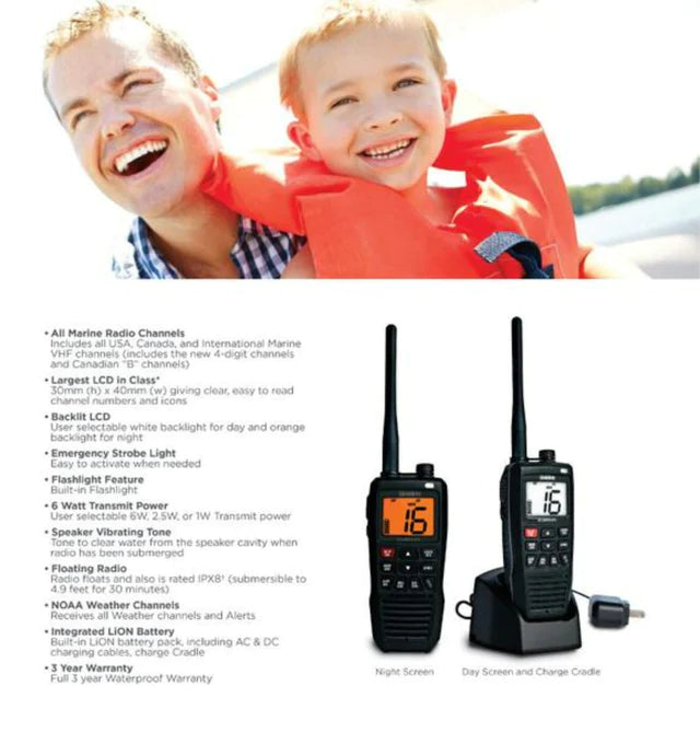 Uniden Atlantis 275 Floating Handheld VHF Marine Radio