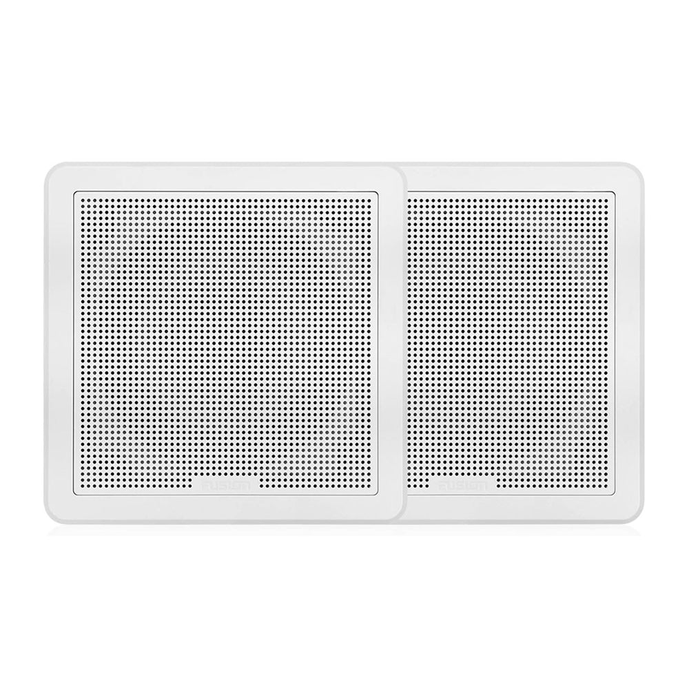 Fusion FM-65SW FM Series 6.5" 120 Flush Mount Square Marine Speakers - White Grill - 120W [010-02299-10] | Speakers by Fusion 