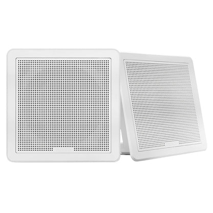 Fusion FM-F77SW FM Series 7.7" Flush Mount Square Marine Speakers - White Grill - 200W [010-02300-10] | Speakers by Fusion 