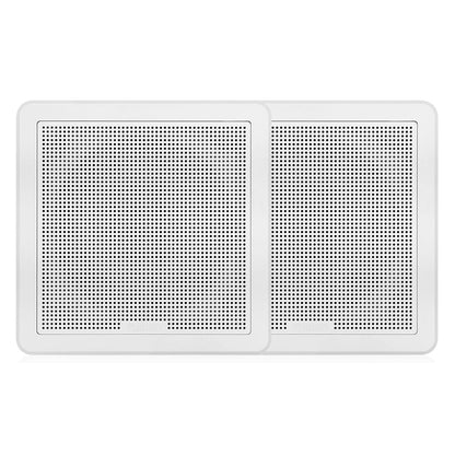 Fusion FM-F77SW FM Series 7.7" Flush Mount Square Marine Speakers - White Grill - 200W [010-02300-10] | Speakers by Fusion 