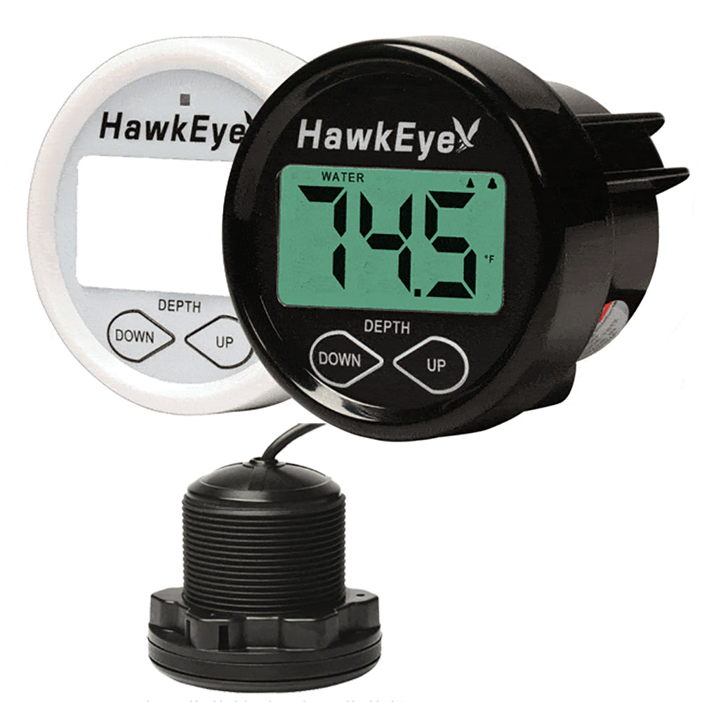 Hawkeye DepthTrax In-Dash Digital Depth  Temp Gauge - Thru-Hull