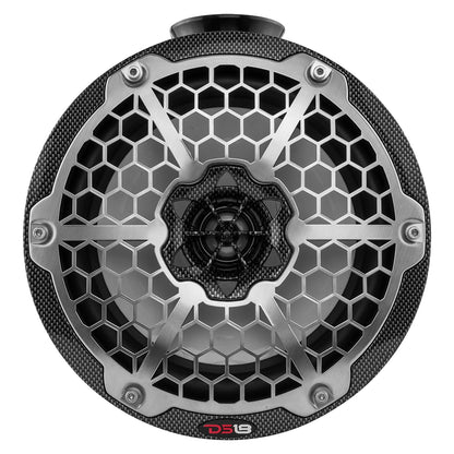DS18 HYDRO 8" Compact Wakeboard Pod Tower w/RGB Light - 375W - Black Carbon Fiber