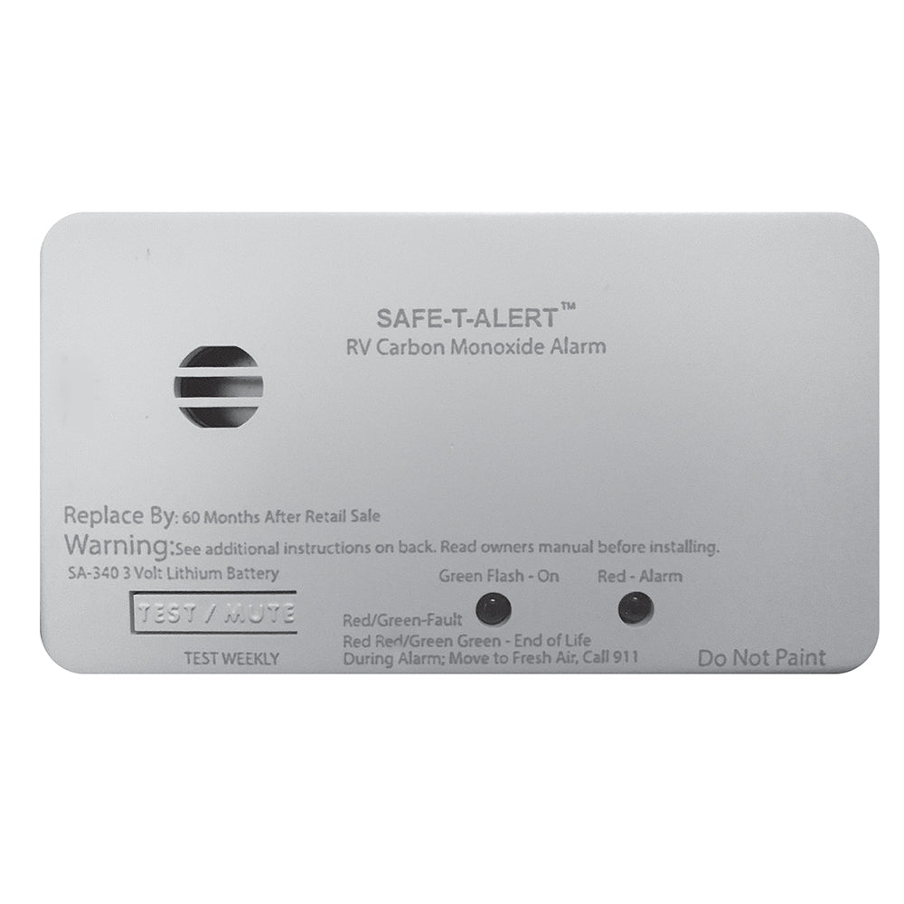 Safe-T-Alert SA-340 White RV/Marine Battery Powered CO2 Detector - Rectangle [SA-340-WT]