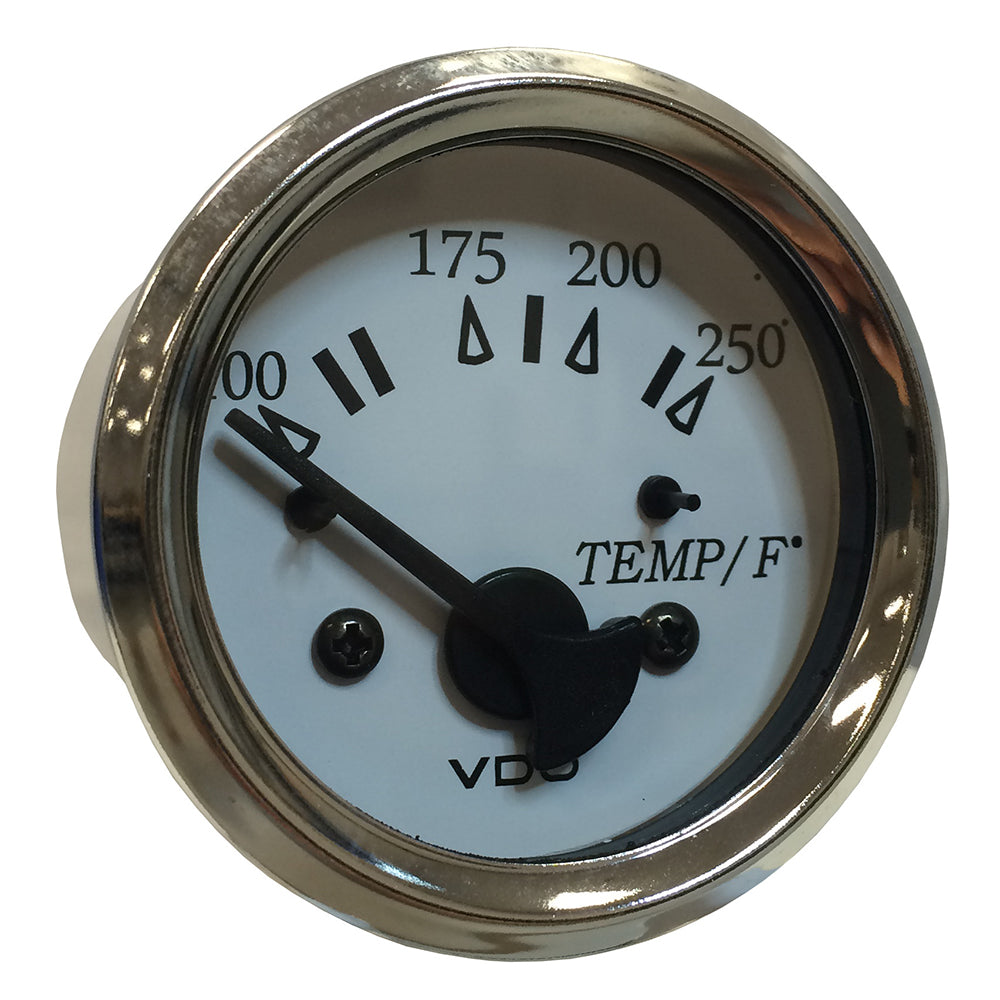 VDO Cockpit Marine 52MM (2-1/16") Water Temp. Gauge - 0-250F - White Dial/Chrome Bezel [310-15277]