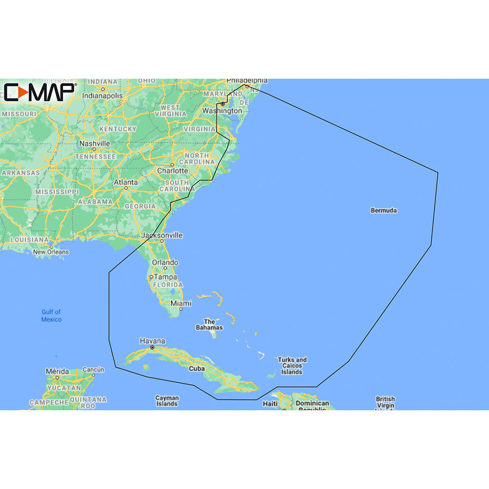 C-MAP M-NA-Y203-MS Chesapeake Bay to Bahamas REVEAL Coastal Chart [M-NA-Y203-MS] | C-Map Reveal by C-MAP 