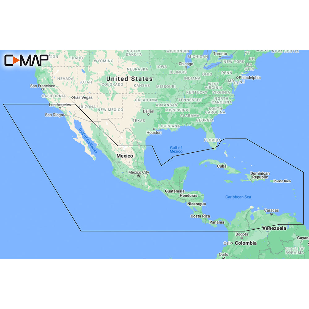 C-MAP M-NA-Y205-MS Central America  Caribbean REVEAL Coastal Chart [M-NA-Y205-MS] | C-Map Reveal by C-MAP 