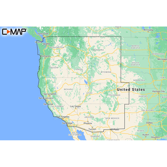 C-MAP M-NA-Y211-MS US Lakes West REVEAL Inland Chart [M-NA-Y211-MS] | C-Map Reveal by C-MAP 