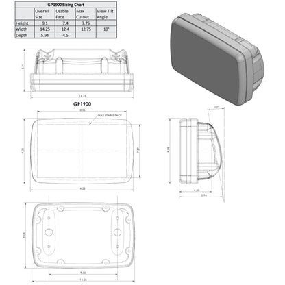 NavPod SailPod Pre-Cut f/Garmin echoMAP Plus 92sv, 93sv, 94sv  95sv f/9.5 Wide Guard [GP1900-15]