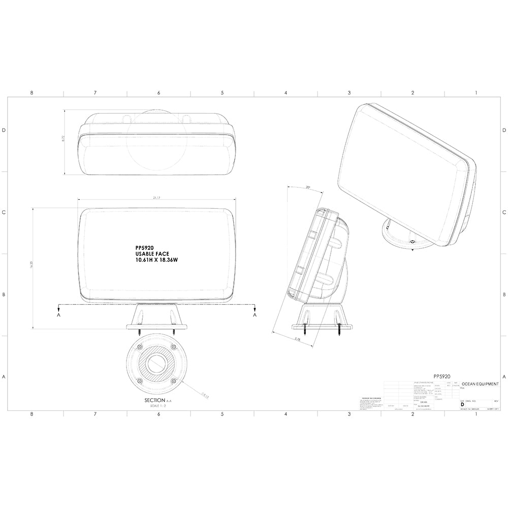 NavPod PowerPod Pre-Cut f/Simrad NSS16 evo3  BG Zeus3 16 [PP5920-03]