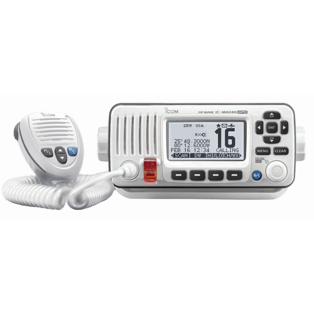 Icom M424G VHF Radio w/Built-In GPS - White [M424G 42] | VHF - Fixed Mount by Icom 