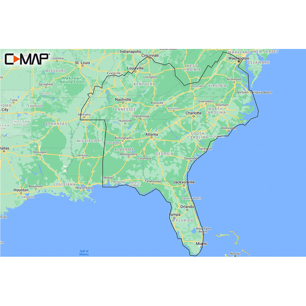 C-MAP M-NA-Y214-MS US Lakes South East REVEAL Inland Chart [M-NA-Y214-MS] | C-Map Reveal by C-MAP 