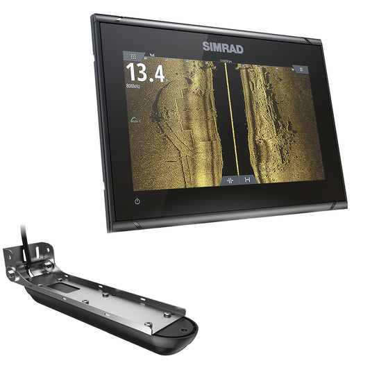 Simrad GO9 XSE Chartplotter/Fishfinder w/Active Imaging 3-in-1 Transom Mount Transducer  C-MAP Discover Chart [000-14840-002] | GPS - Fishfinder Combos by Simrad 