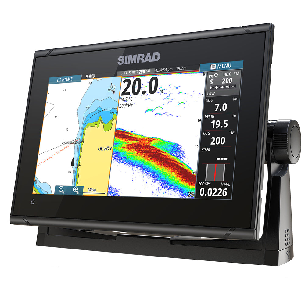 Simrad GO9 XSE Chartplotter/Fishfinder w/C-MA{ Discover Chart - No Transducer [000-13210-002] | GPS - Fishfinder Combos by Simrad 