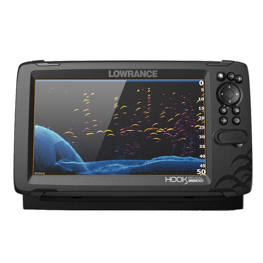 Lowrance HOOK Reveal 9 Combo w/TripleShot Transom Mount  C-MAP Contour+ Card [000-15851-001] | GPS - Fishfinder Combos by Lowrance 