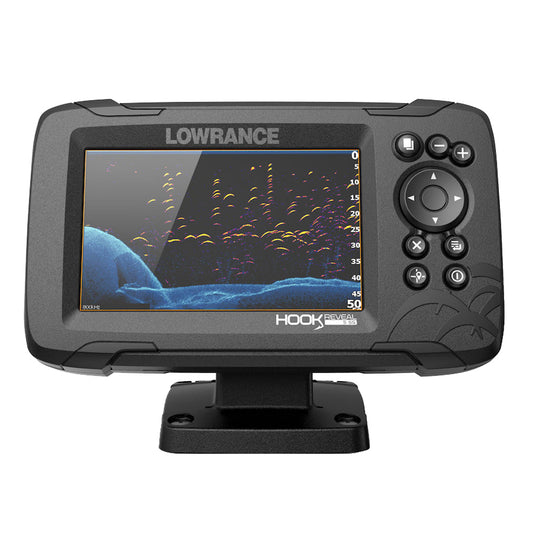 Lowrance HOOK Reveal 5 Combo w/SplitShot Transom Mount  C-MAP Contour+ Card [000-15856-001] | GPS - Fishfinder Combos by Lowrance 