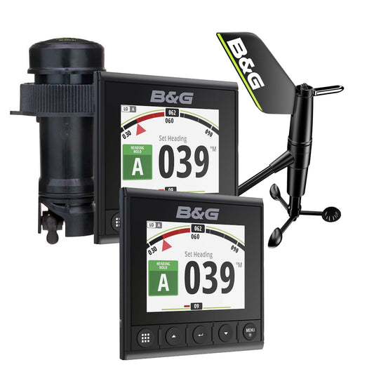 BG Triton2 Speed, Depth  Wireless Wind System Pack - 2 Triton2 4.1" Color Display, DST810 Transducer, WS320 Wireless Wind Sensor  NMEA2000 Starter Kit [000-14957-002] | Instruments by B&G 