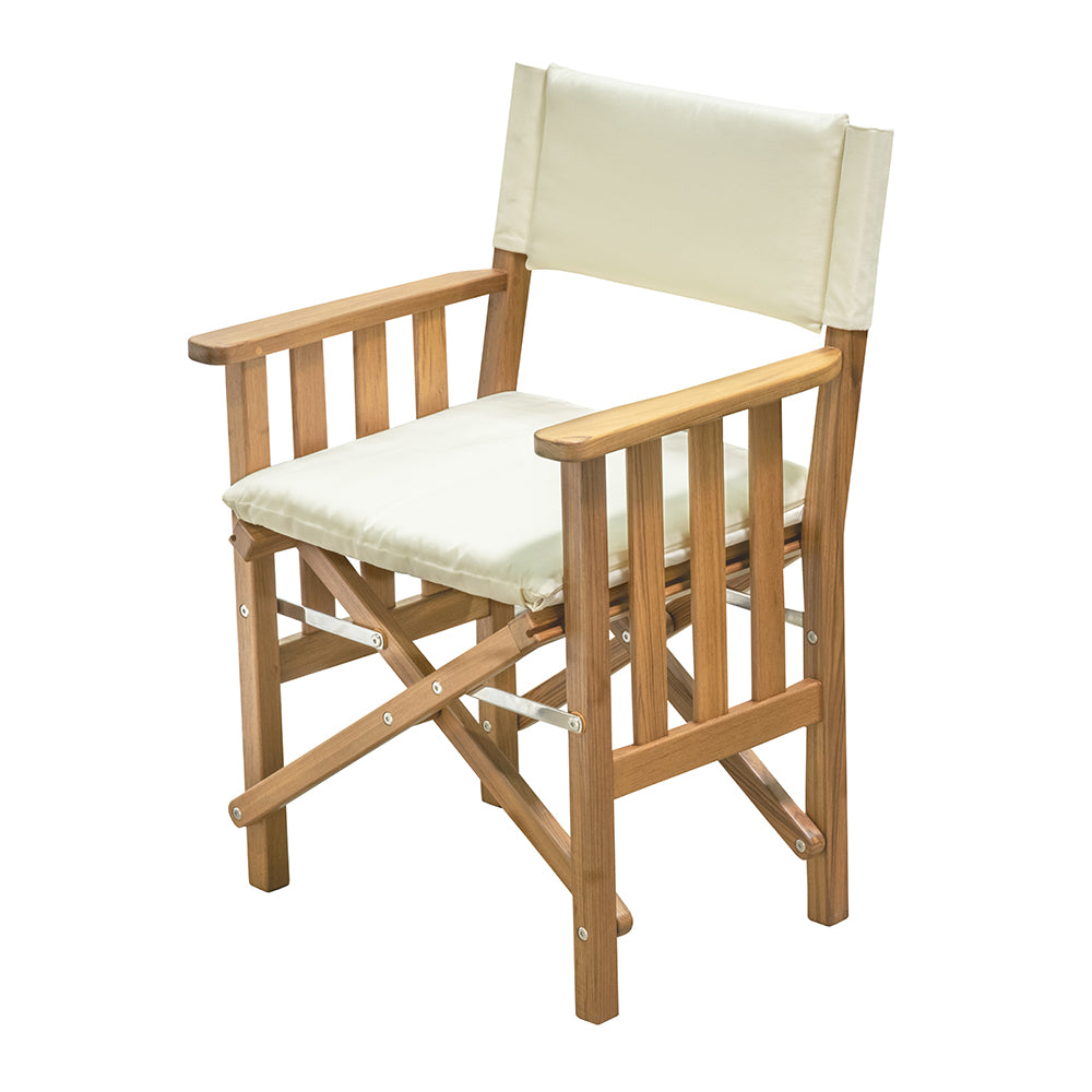 Whitecap Directors Chair II w/Cream Cushion - Teak [61053]