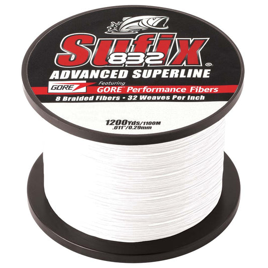 Sufix 832 Advanced Superline Braid - 20lb - Ghost - 1200 yds [660-320GH]