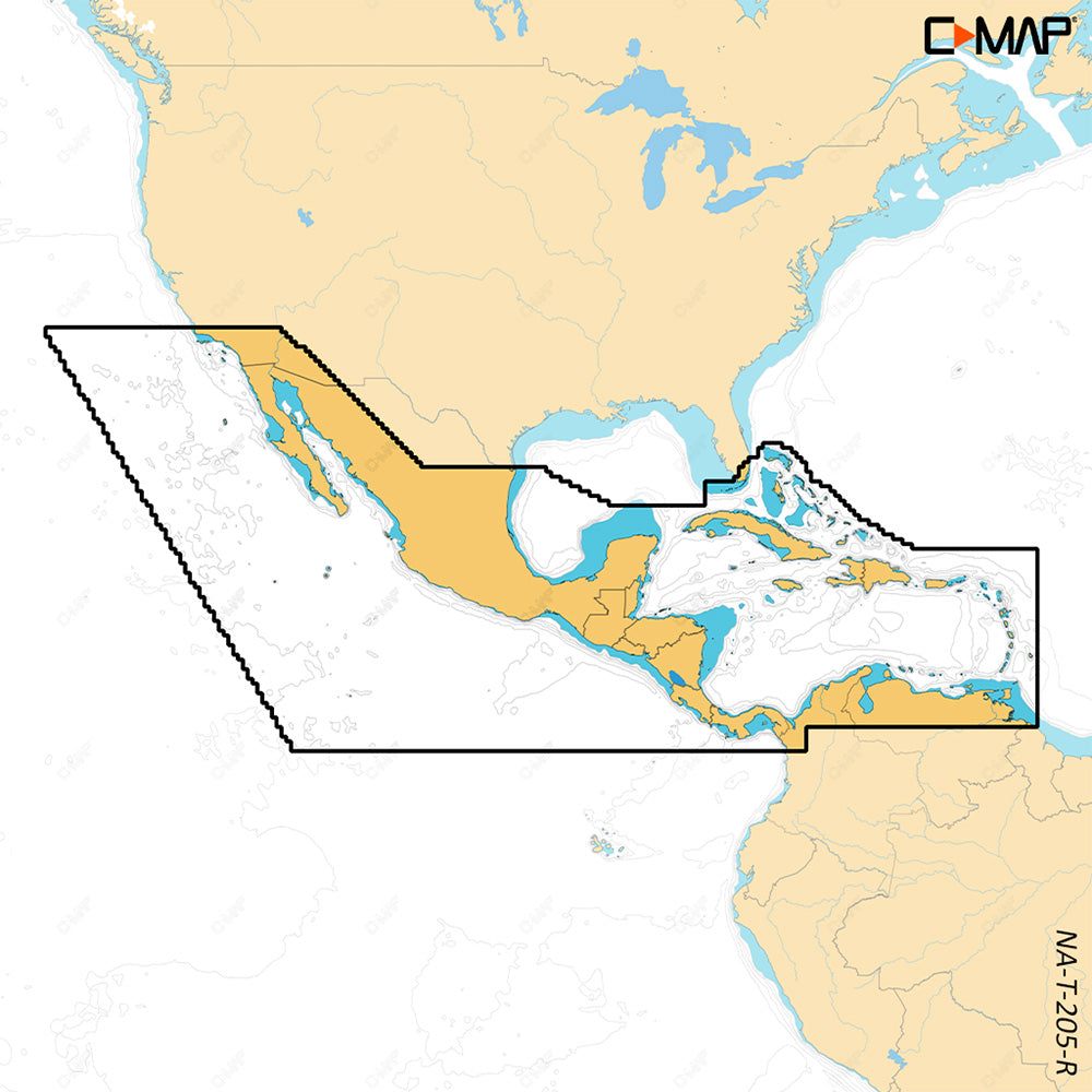 C-MAP REVEAL X - Central America  Caribbean [M-NA-T-205-R-MS] | C-Map Discover x / Reveal X by C-MAP 