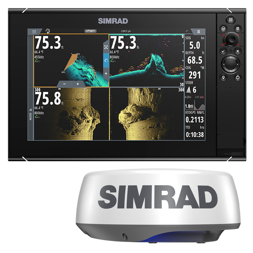 Simrad NSS12 evo3S Combo Multi-Function Chartplotter/Fishfinder Radar Bundle HALO20+ - No HDMI Video Outport [000-15555-002] | GPS - Fishfinder Combos by Simrad 