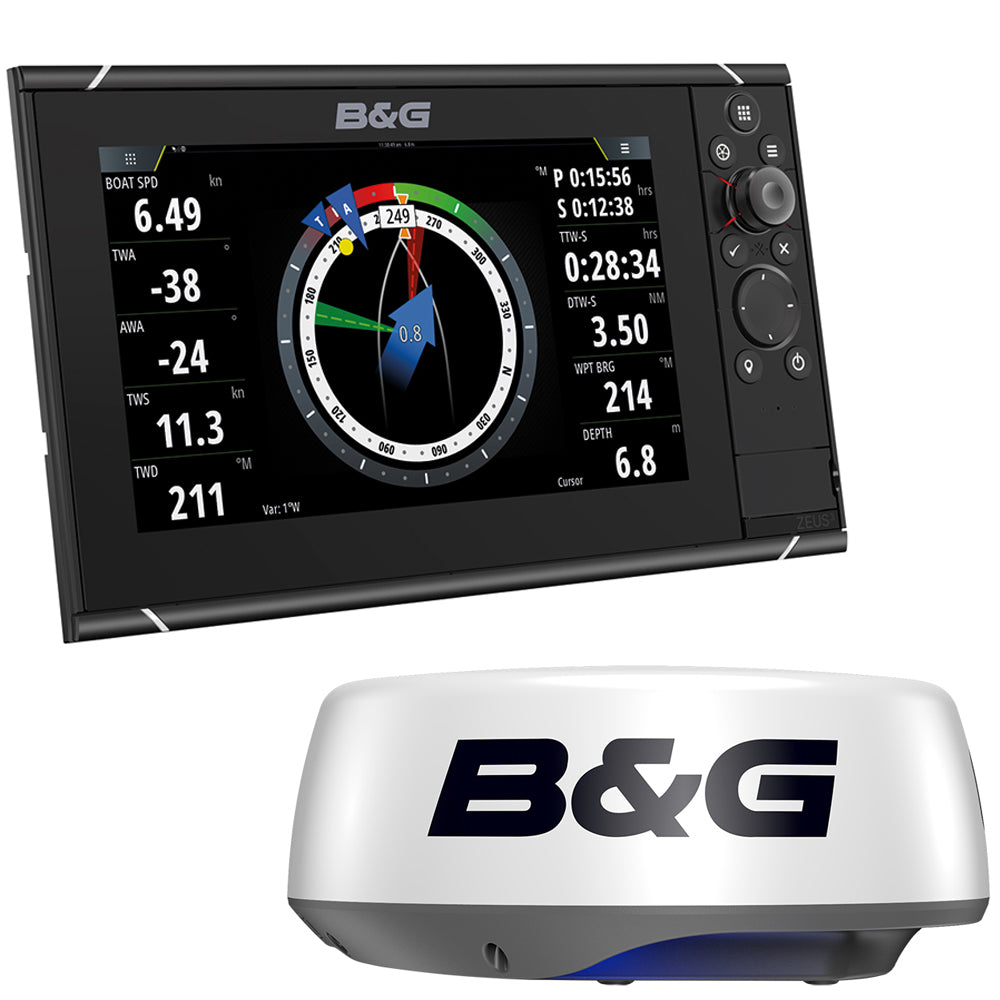 BG Zeus 3S 12 Combo Multi-Function Sailing Display Radar Bundle HALO20+ 20" Radar Dome - No HDMI Video Outport [000-15562-002] | Radars by B&G 