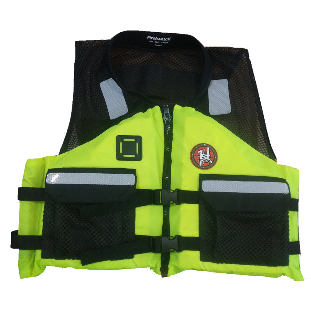 First Watch AV-5001 Crew Vest - Hi-Vis Yellow - Small to Medium [AV-5001-HV-S/M]