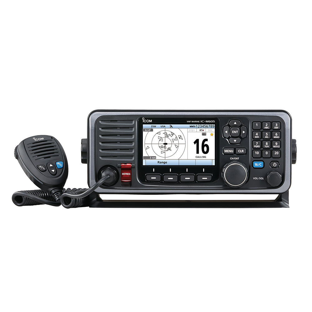 Icom M605 Fixed Mount 25W VHF w/Color Display [M605 31] | VHF - Fixed Mount by Icom 