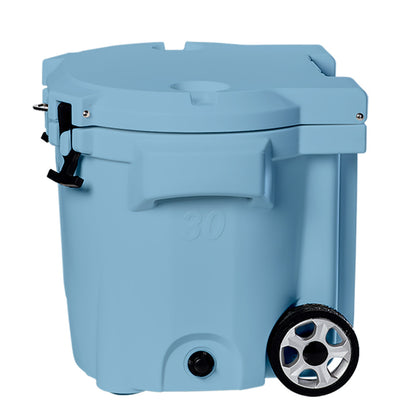 LAKA Coolers 30 Qt Cooler w/Telescoping Handle  Wheels - Blue [1080]
