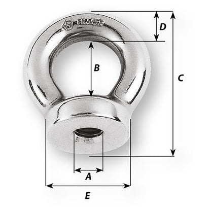 Wichard 12mm Eye Nut - Thread M12 x 175mm [06366]