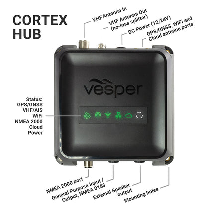 Vesper Cortex V1 - VHF Radio w/SOTDMA SmartAIS  Remote Vessel Monitoring - Works Worldwide [010-02814-20] | AIS Systems by Vesper 