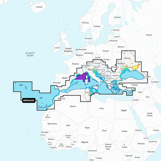 Navionics NPEU643L - Mediterranean  Black Sea - Navionics Platinum+