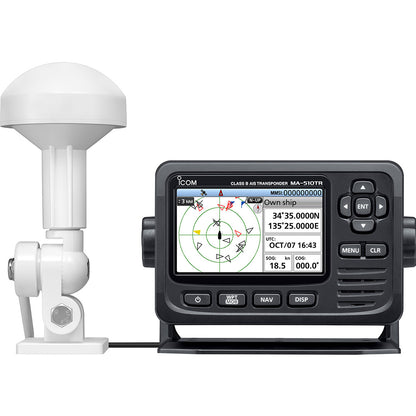 Icom MA-510TR AIS Transponder w/Antenna  4.3" Display [MA510TR 13] | AIS Systems by Icom 